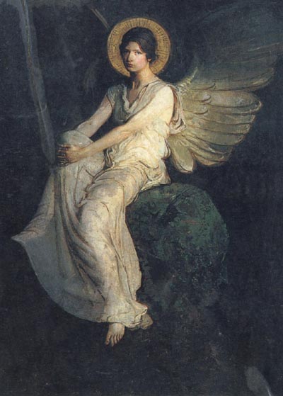 Angel Seated on a Rock